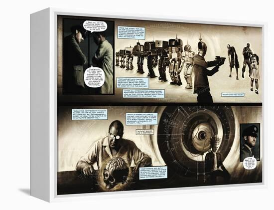 Zombies vs. Robots - Comic Page with Panels-Menton Matthews III-Framed Stretched Canvas