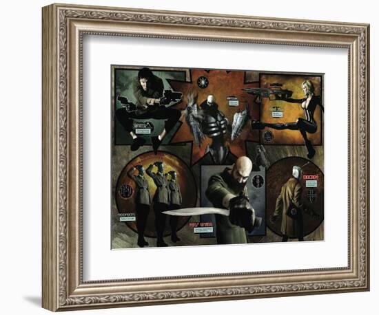 Zombies vs. Robots - Comic Page with Panels-Menton Matthews III-Framed Premium Giclee Print