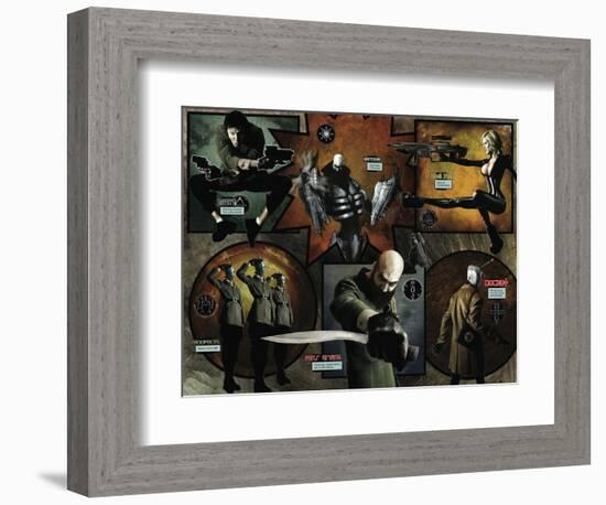 Zombies vs. Robots - Comic Page with Panels-Menton Matthews III-Framed Premium Giclee Print