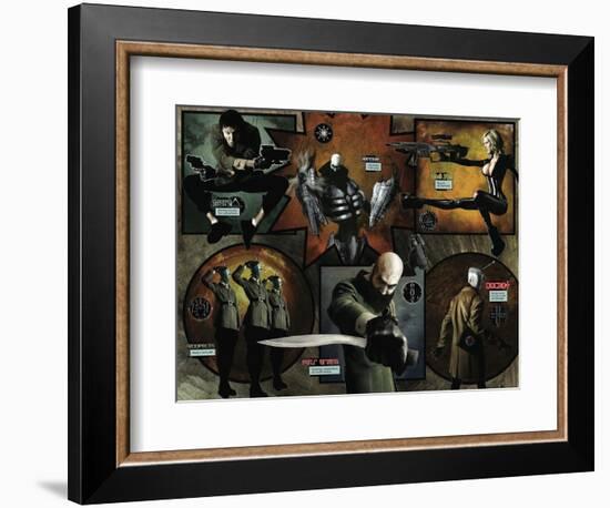 Zombies vs. Robots - Comic Page with Panels-Menton Matthews III-Framed Premium Giclee Print