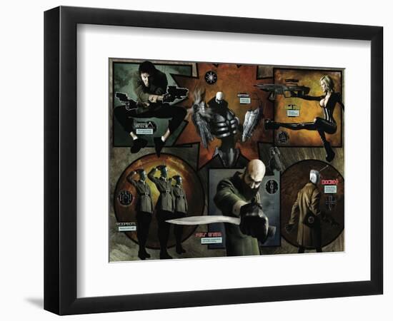 Zombies vs. Robots - Comic Page with Panels-Menton Matthews III-Framed Premium Giclee Print