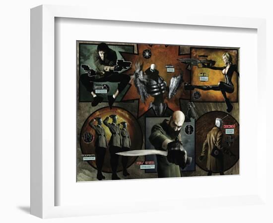 Zombies vs. Robots - Comic Page with Panels-Menton Matthews III-Framed Premium Giclee Print