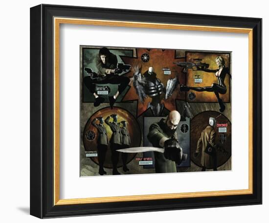 Zombies vs. Robots - Comic Page with Panels-Menton Matthews III-Framed Premium Giclee Print