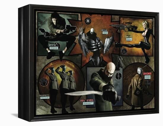 Zombies vs. Robots - Comic Page with Panels-Menton Matthews III-Framed Stretched Canvas