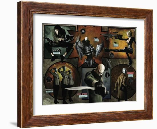 Zombies vs. Robots - Comic Page with Panels-Menton Matthews III-Framed Art Print