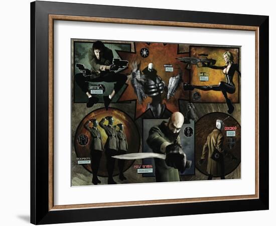 Zombies vs. Robots - Comic Page with Panels-Menton Matthews III-Framed Art Print