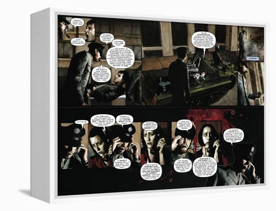 Zombies vs. Robots - Comic Page with Panels-Menton Matthews III-Framed Stretched Canvas