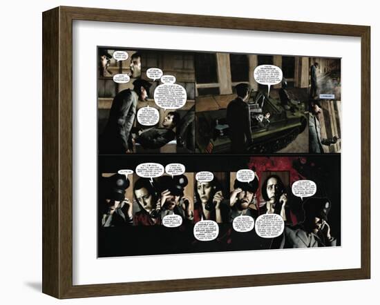 Zombies vs. Robots - Comic Page with Panels-Menton Matthews III-Framed Art Print