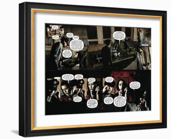 Zombies vs. Robots - Comic Page with Panels-Menton Matthews III-Framed Art Print