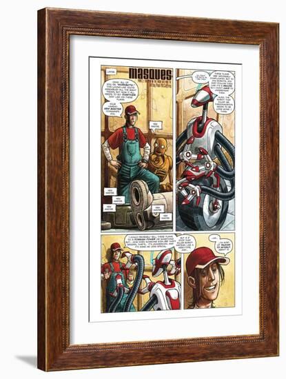 Zombies vs. Robots - Comic Page with Panels-Paul McCaffrey-Framed Premium Giclee Print