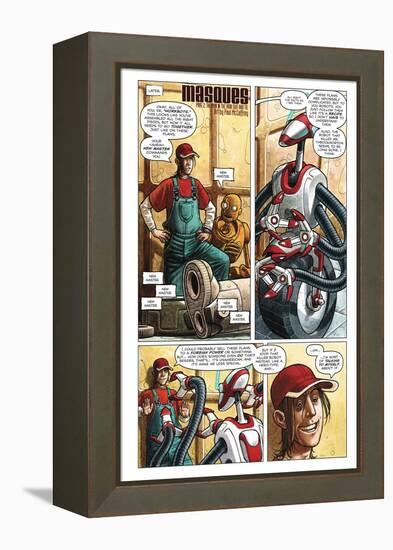 Zombies vs. Robots - Comic Page with Panels-Paul McCaffrey-Framed Stretched Canvas