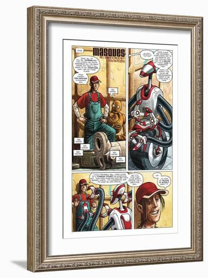 Zombies vs. Robots - Comic Page with Panels-Paul McCaffrey-Framed Art Print