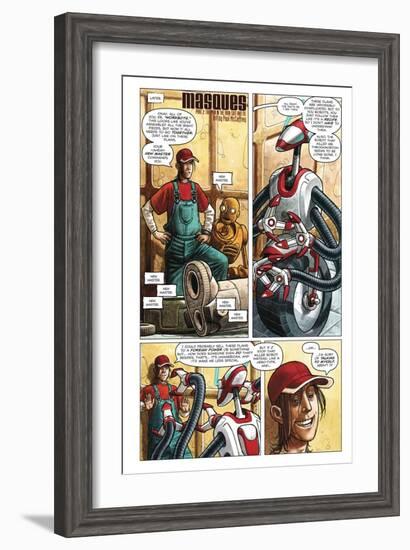 Zombies vs. Robots - Comic Page with Panels-Paul McCaffrey-Framed Art Print