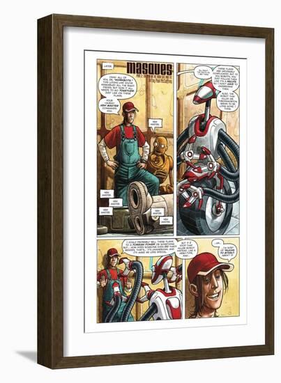 Zombies vs. Robots - Comic Page with Panels-Paul McCaffrey-Framed Art Print