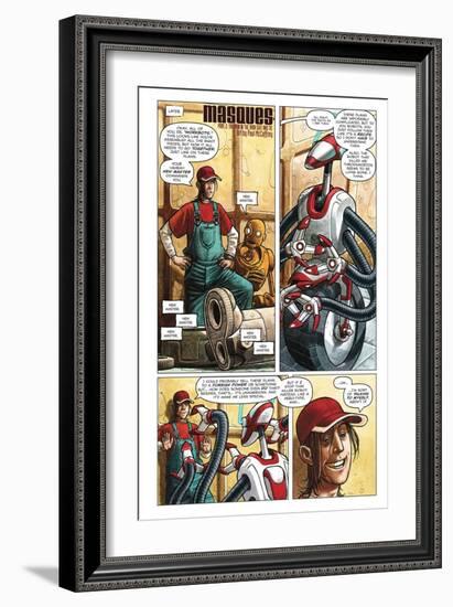 Zombies vs. Robots - Comic Page with Panels-Paul McCaffrey-Framed Art Print