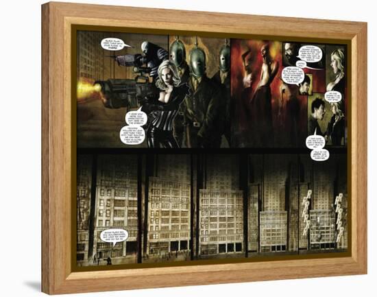 Zombies vs. Robots - Comic Page with Panels-Menton Matthews III-Framed Stretched Canvas