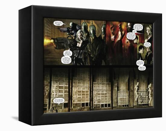 Zombies vs. Robots - Comic Page with Panels-Menton Matthews III-Framed Stretched Canvas