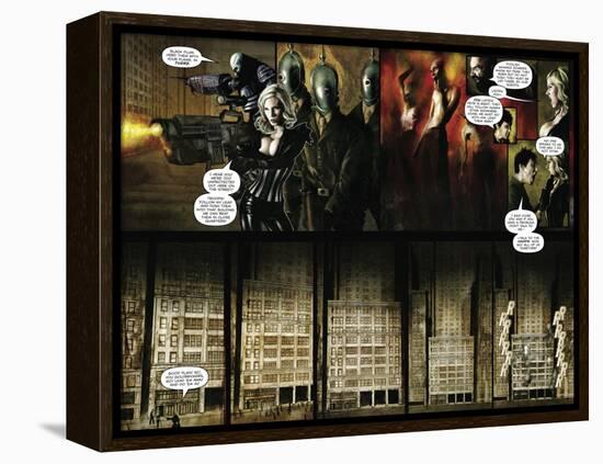 Zombies vs. Robots - Comic Page with Panels-Menton Matthews III-Framed Stretched Canvas