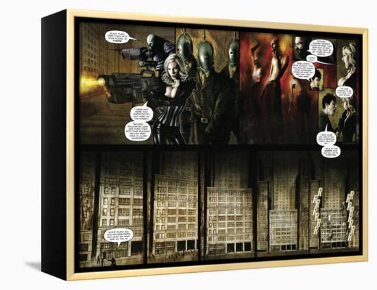 Zombies vs. Robots - Comic Page with Panels-Menton Matthews III-Framed Stretched Canvas