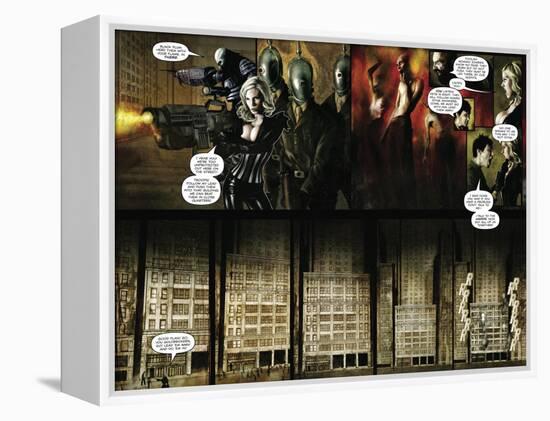 Zombies vs. Robots - Comic Page with Panels-Menton Matthews III-Framed Stretched Canvas