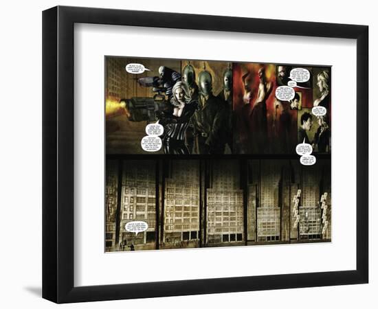 Zombies vs. Robots - Comic Page with Panels-Menton Matthews III-Framed Premium Giclee Print