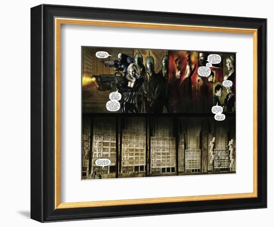 Zombies vs. Robots - Comic Page with Panels-Menton Matthews III-Framed Premium Giclee Print