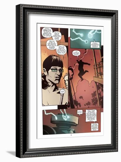 Zombies vs. Robots: No. 10 - Comic Page with Panels-Antonio Fuso-Framed Premium Giclee Print