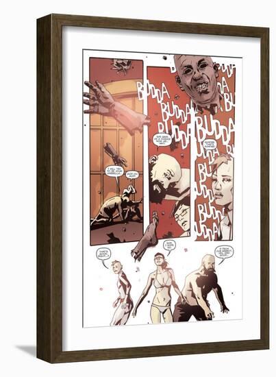 Zombies vs. Robots: No. 10 - Comic Page with Panels-Antonio Fuso-Framed Premium Giclee Print