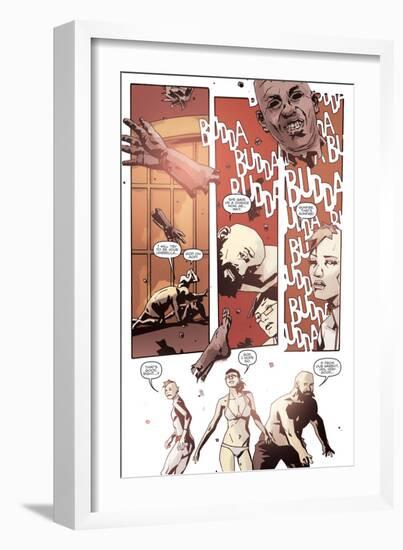 Zombies vs. Robots: No. 10 - Comic Page with Panels-Antonio Fuso-Framed Premium Giclee Print