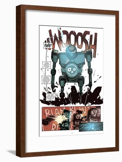 Zombies vs. Robots: No. 10 - Comic Page with Panels-Antonio Fuso-Framed Art Print