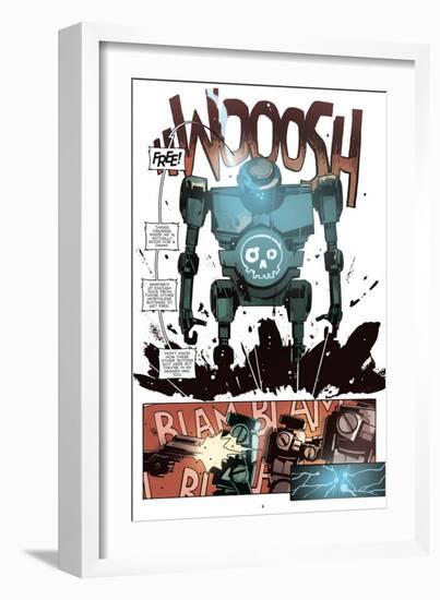 Zombies vs. Robots: No. 10 - Comic Page with Panels-Antonio Fuso-Framed Art Print