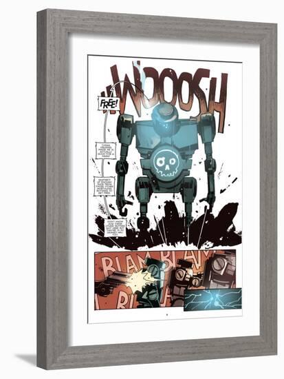 Zombies vs. Robots: No. 10 - Comic Page with Panels-Antonio Fuso-Framed Premium Giclee Print