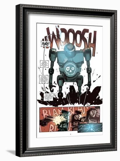 Zombies vs. Robots: No. 10 - Comic Page with Panels-Antonio Fuso-Framed Premium Giclee Print