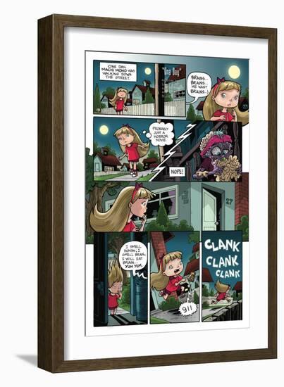 Zombies vs. Robots: No. 10 - Comic Page with Panels-Nico Pena-Framed Art Print