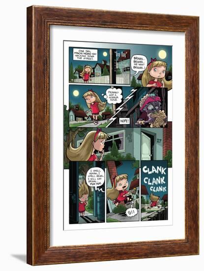 Zombies vs. Robots: No. 10 - Comic Page with Panels-Nico Pena-Framed Premium Giclee Print