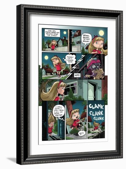 Zombies vs. Robots: No. 10 - Comic Page with Panels-Nico Pena-Framed Premium Giclee Print