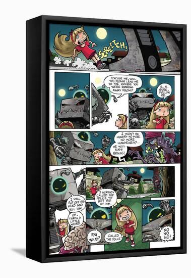 Zombies vs. Robots: No. 10 - Comic Page with Panels-Nico Pena-Framed Stretched Canvas