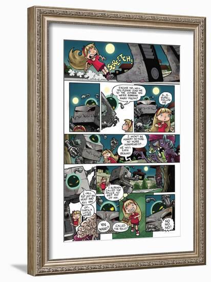 Zombies vs. Robots: No. 10 - Comic Page with Panels-Nico Pena-Framed Art Print