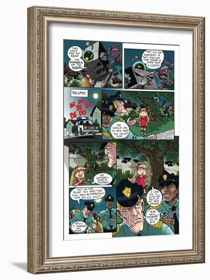 Zombies vs. Robots: No. 10 - Comic Page with Panels-Nico Pena-Framed Art Print