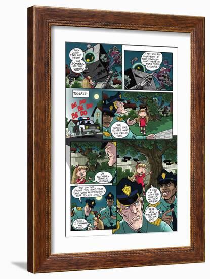 Zombies vs. Robots: No. 10 - Comic Page with Panels-Nico Pena-Framed Art Print