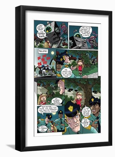 Zombies vs. Robots: No. 10 - Comic Page with Panels-Nico Pena-Framed Art Print