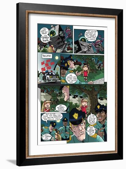 Zombies vs. Robots: No. 10 - Comic Page with Panels-Nico Pena-Framed Art Print