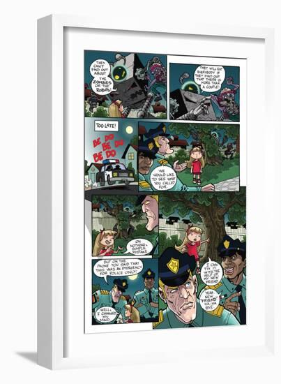 Zombies vs. Robots: No. 10 - Comic Page with Panels-Nico Pena-Framed Art Print