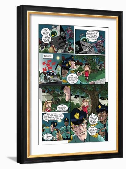 Zombies vs. Robots: No. 10 - Comic Page with Panels-Nico Pena-Framed Art Print