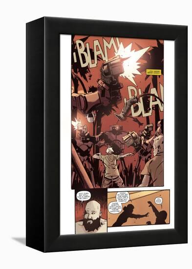 Zombies vs. Robots: No. 10 - Comic Page with Panels-Antonio Fuso-Framed Stretched Canvas