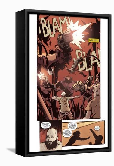 Zombies vs. Robots: No. 10 - Comic Page with Panels-Antonio Fuso-Framed Stretched Canvas