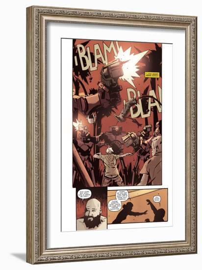 Zombies vs. Robots: No. 10 - Comic Page with Panels-Antonio Fuso-Framed Premium Giclee Print