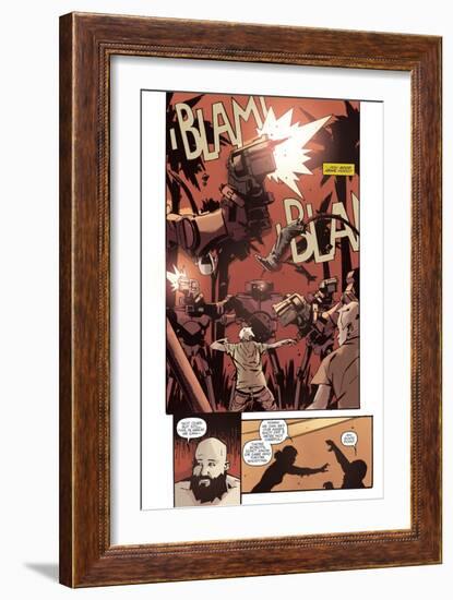 Zombies vs. Robots: No. 10 - Comic Page with Panels-Antonio Fuso-Framed Art Print