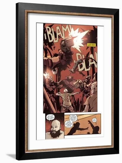 Zombies vs. Robots: No. 10 - Comic Page with Panels-Antonio Fuso-Framed Art Print