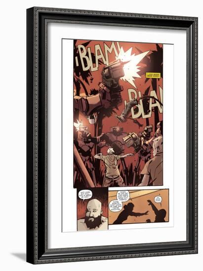 Zombies vs. Robots: No. 10 - Comic Page with Panels-Antonio Fuso-Framed Art Print